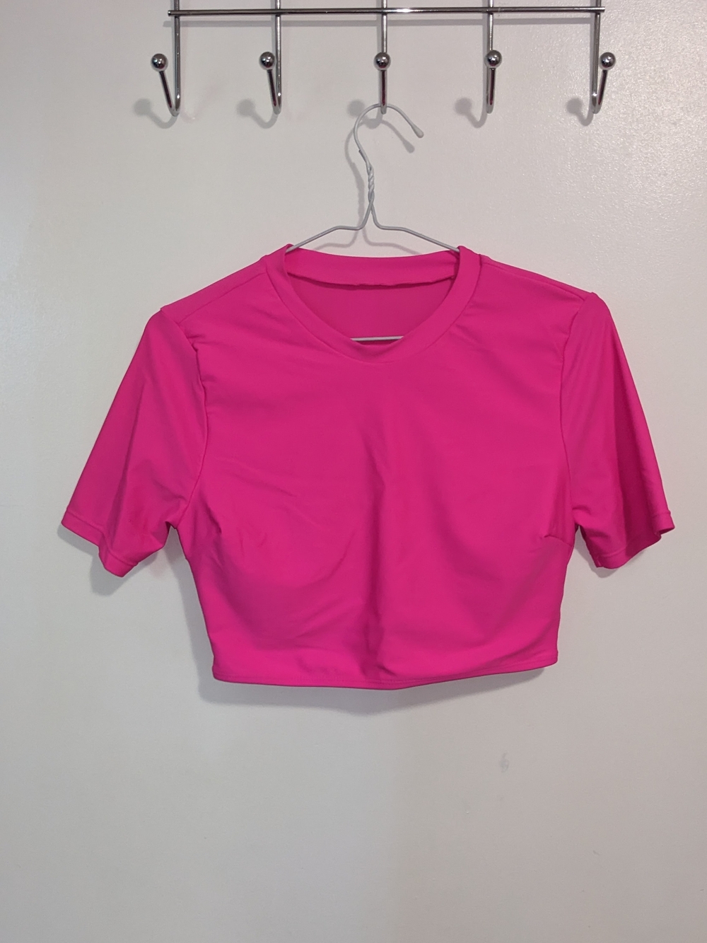 Hot Pink Swim Crop Top